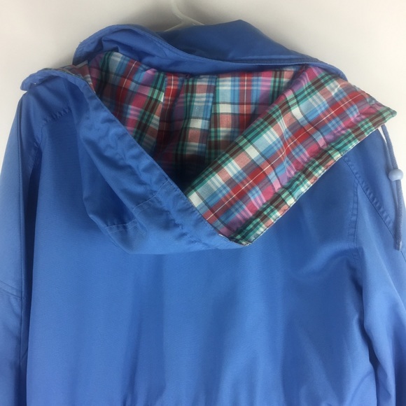 Pacer Jacket zipper front hooded blue vintage Size 16 - Picture 4 of 8